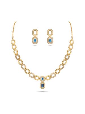 Elegant Silver Necklace Set-hover