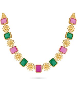 Elegant Silver Necklace-hover
