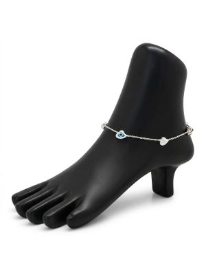 Silver Fancy Nazar Enamel Kolusu-hover