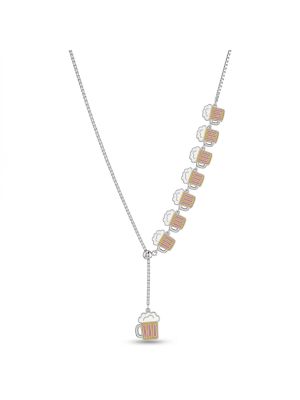 Playful Silver Mug Pendant Chain-hover