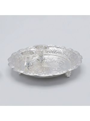 Classic Ritual Blossom Silver Plate with Chimil-hover