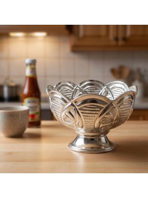 Embossed Leaf Silver Sandhana Pela-hover