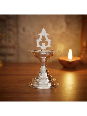 Elegant Silver Oil Vilaku-hover