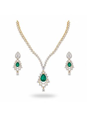 Bridal Gold Finish Necklace Set-hover