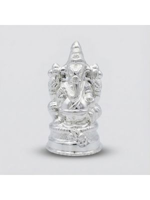Divine God Silver Ganesh Idol-hover