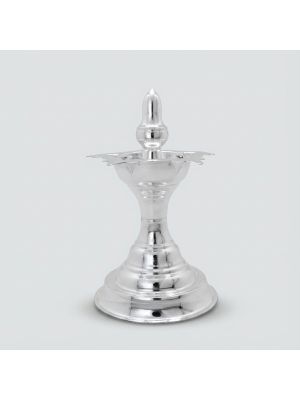 Slender Polished Silver Vilaku-hover