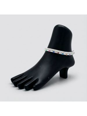 Stone Stud Mugappu Silver Kolusu-hover