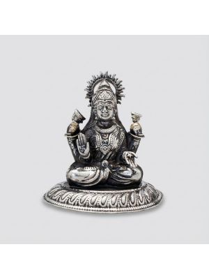 Goddess Hollow Lakshmi Silver Idol-hover