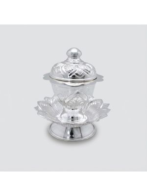 Ornate Silver Lotus Simil-hover