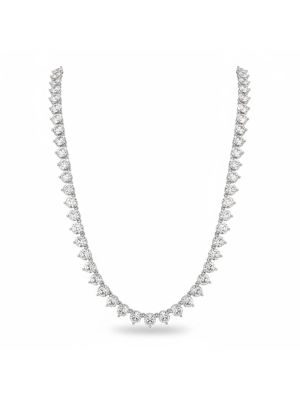 Minimal Silver Diamond Look Necklace-hover
