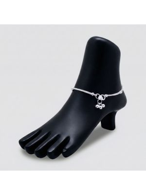 Fancy Triple Bead Drop Silver Kolusu-hover