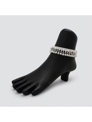 Traditional Dangling Bells Silver Anklets-hover