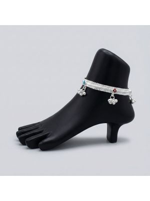 Floral Ball Cluster Mugappu Silver Kolusu-hover