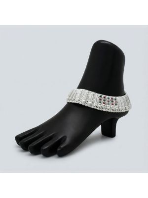 Traditional Bridal Arumbu Mugappu Silver Kolusu-hover