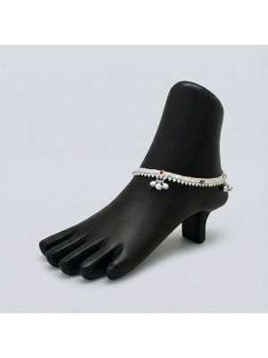 Multicolor Stone Cluster Silver Salangai Kolusu-hover