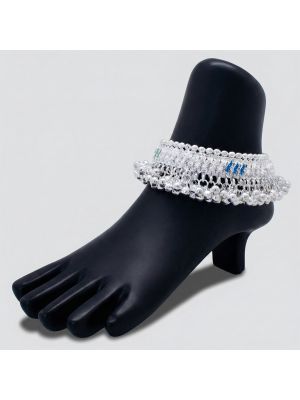 Traditional Silver Salangai Drops Kolusu-hover