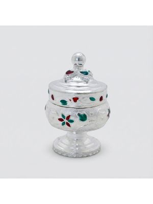 Classic Color Enamel Silver Kumkuma Simil -hover