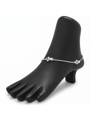 Fancy Silver Triple Heart Kolusu-hover