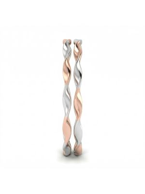 Trendy Loop Rose Silver Bangles-hover