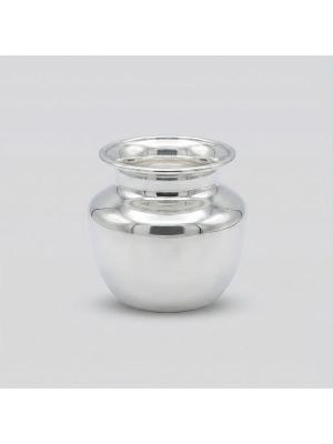 Traditional Silver Wide-Mouth Vessel-hover