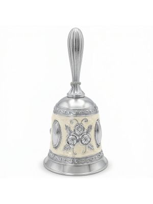 Luxury Lotus Dinner Bell with Cream Enamel-hover