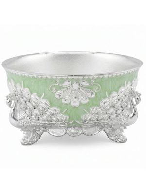 Classic Mayil Small Silver Plated Bowl-hover