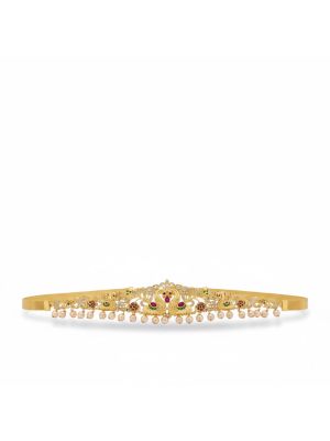Traditional Gold-Plated Silver Bridal Waist Belt-hover