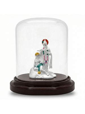 Divine Radha Krishna Silver Idol-hover