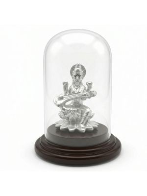 Divine Saraswathy Silver Idol-hover