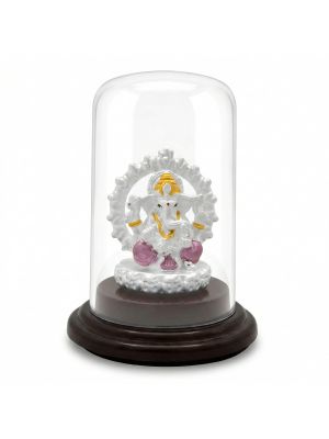Elegant Silver Ganesha Statue-hover