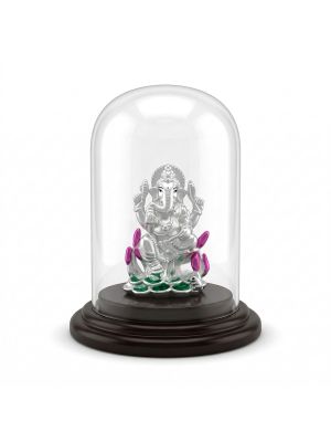 Lord Ganesh Silver Idol-hover