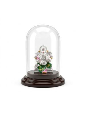 Lord Ganesh Silver Idol-hover