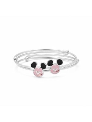 Mickey Mouse Enamel Silver Baby Bangles-hover
