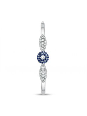 Sparkling Silver Sapphire Stone Gadi-hover