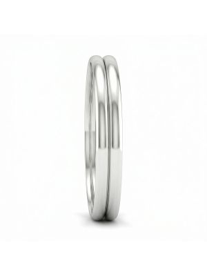 Sterling Silver Plain Baby Bangles-hover