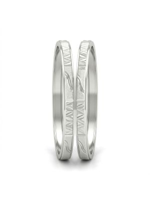 Fancy Lazer Cut Silver Baby Bangles-hover