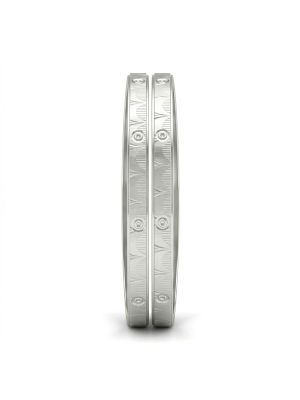 Fancy Lazer Cut Silver Band Bangles-hover
