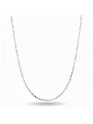Sleek Unisex Silver Herringbone Chain-hover