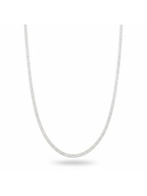Classic Unisex Silver Curb Link Chain-hover