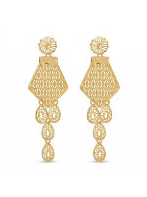 Ottoman Style Filigree Silver Teardrop-hover