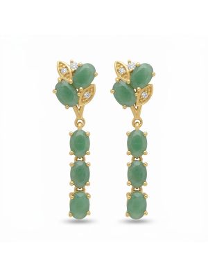 Gold Plated Silver Floral Drops -hover