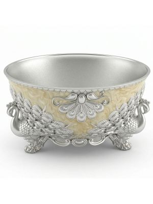 Luxury Peacock Silver Plated Bowl-hover