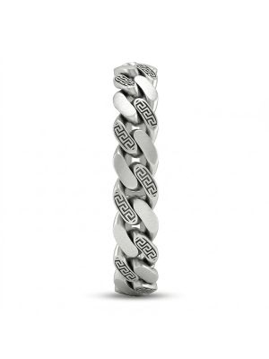 Fancy Italy Silver Men's Bracelet-hover