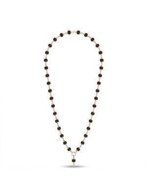 Traditional Silver Karungali 6MM Malai -hover