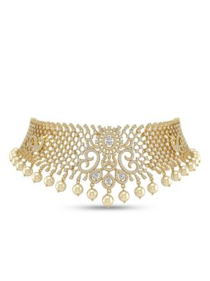 Royal Silver Casting Choker Necklace-hover