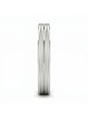 Modern Vertical Line Textured Bangle-hover