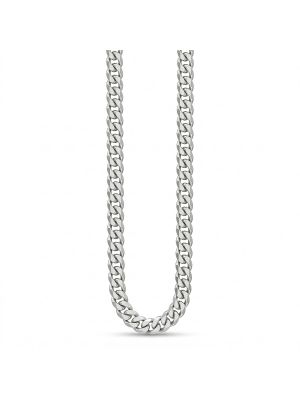 Silver Flat Curb Chain-hover