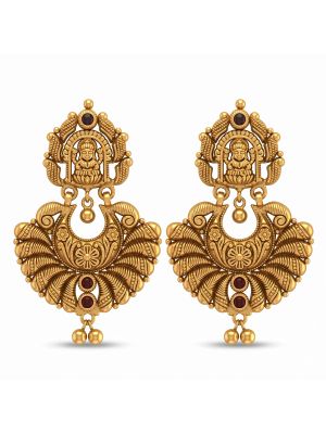 Lakshmi Nakshi Antique Silver Drops-hover