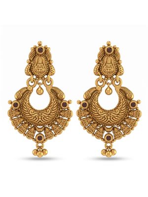 Chandbalis Antique Lakshmi Silver Drops-hover