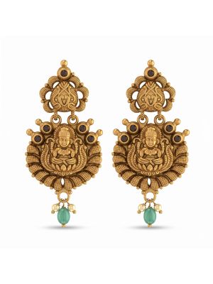 Lakshmi Antique Heritage Silver Drops-hover